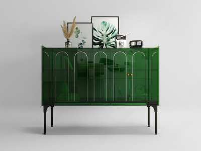 现代玄关柜3D模型下载